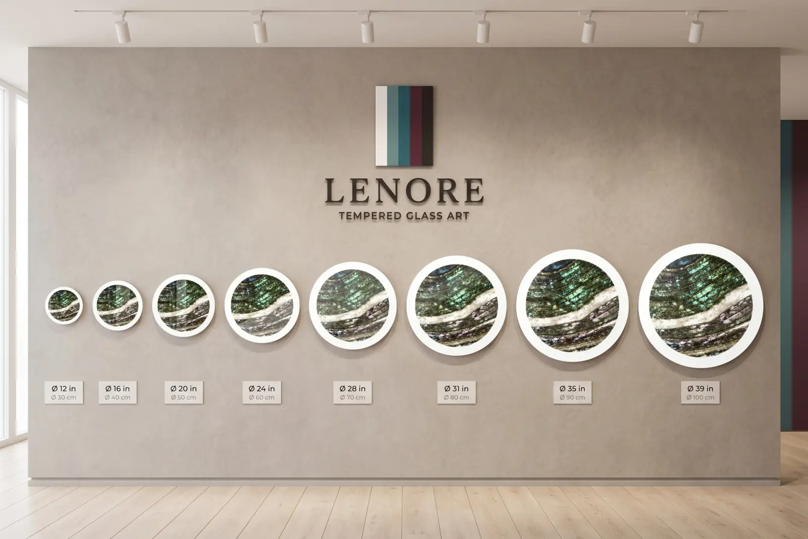 Abalone Shell Round Wall Art Nacre Specimen | Glass Wall Art — 8
