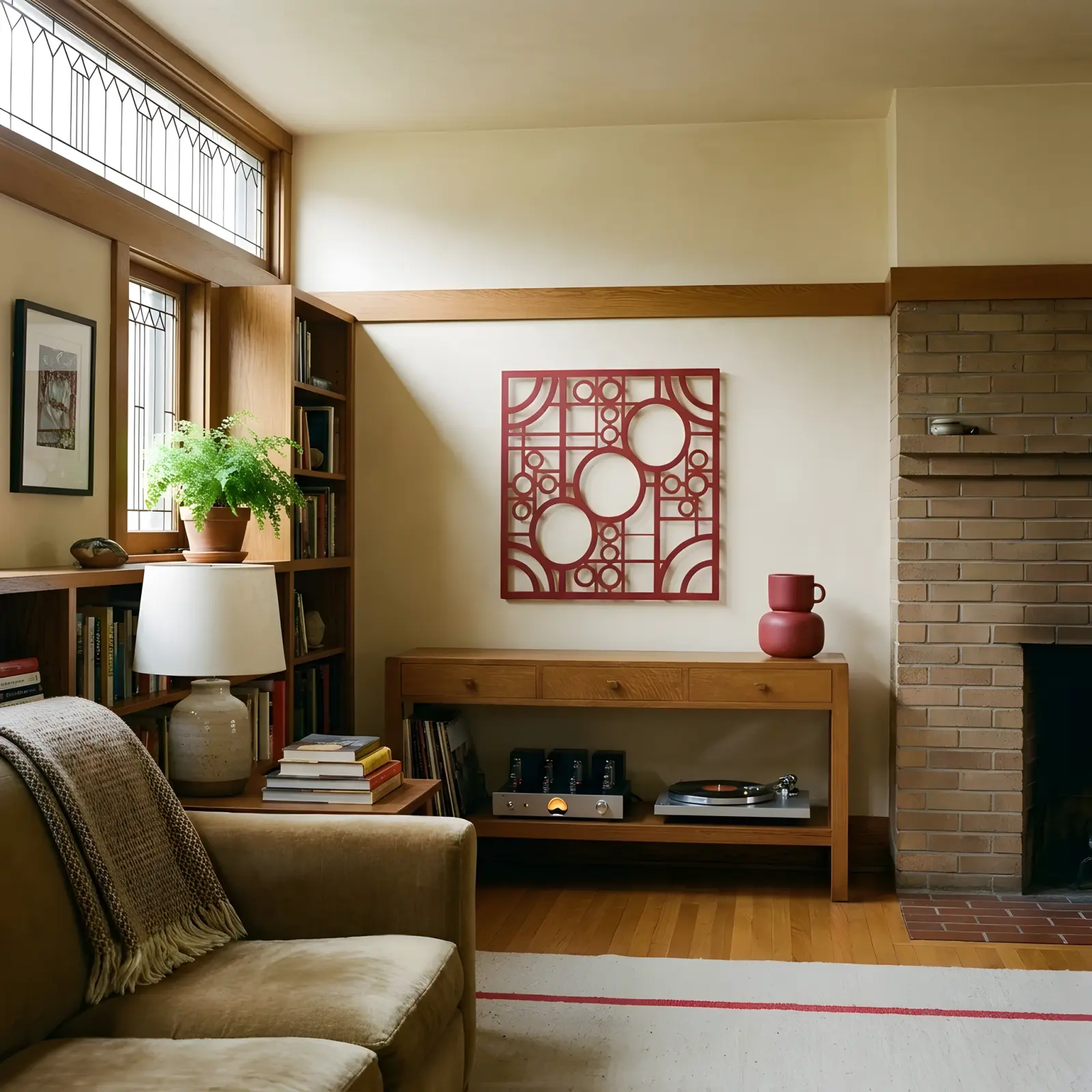 Prairie Style Metal Wall Art Geometric Circles – Glass Hymn, Living Room Decor