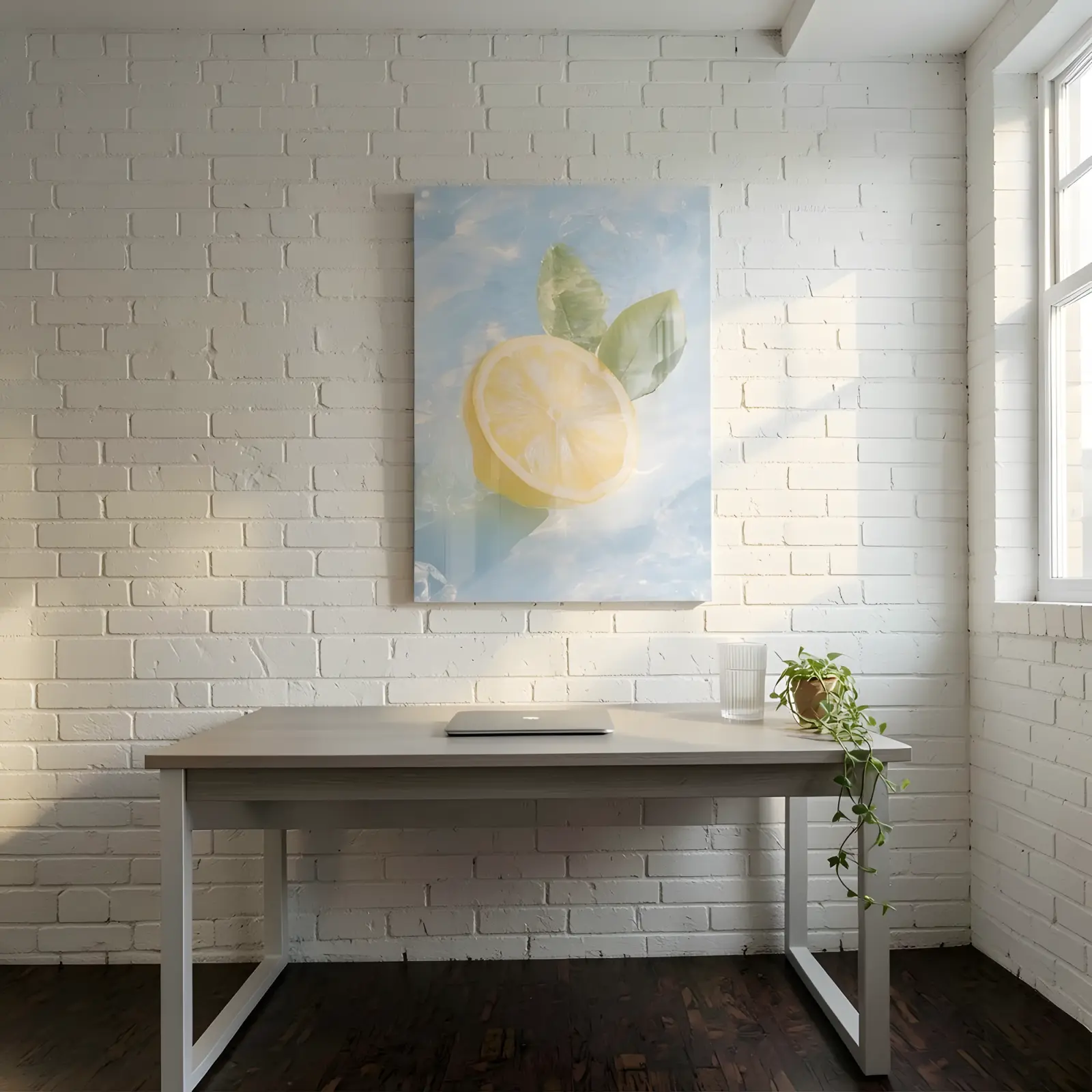 Lemon In Water Glass Wall Art Fresh Citrus Kitchen Decor — 5