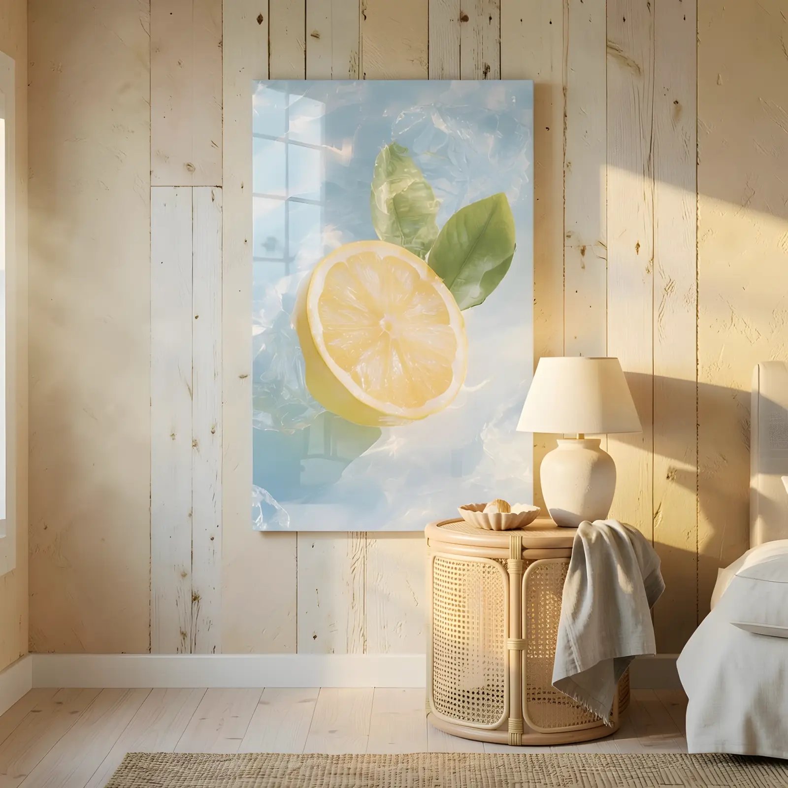 Lemon In Water Glass Wall Art Fresh Citrus Kitchen Decor — 6