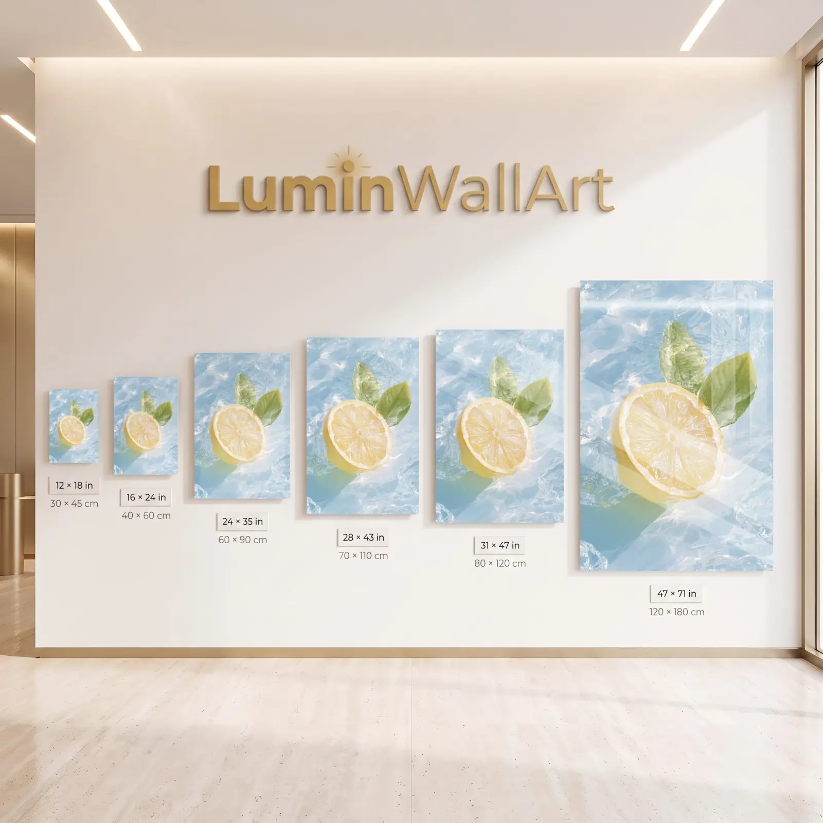 Lemon In Water Glass Wall Art Fresh Citrus Kitchen Decor — 8