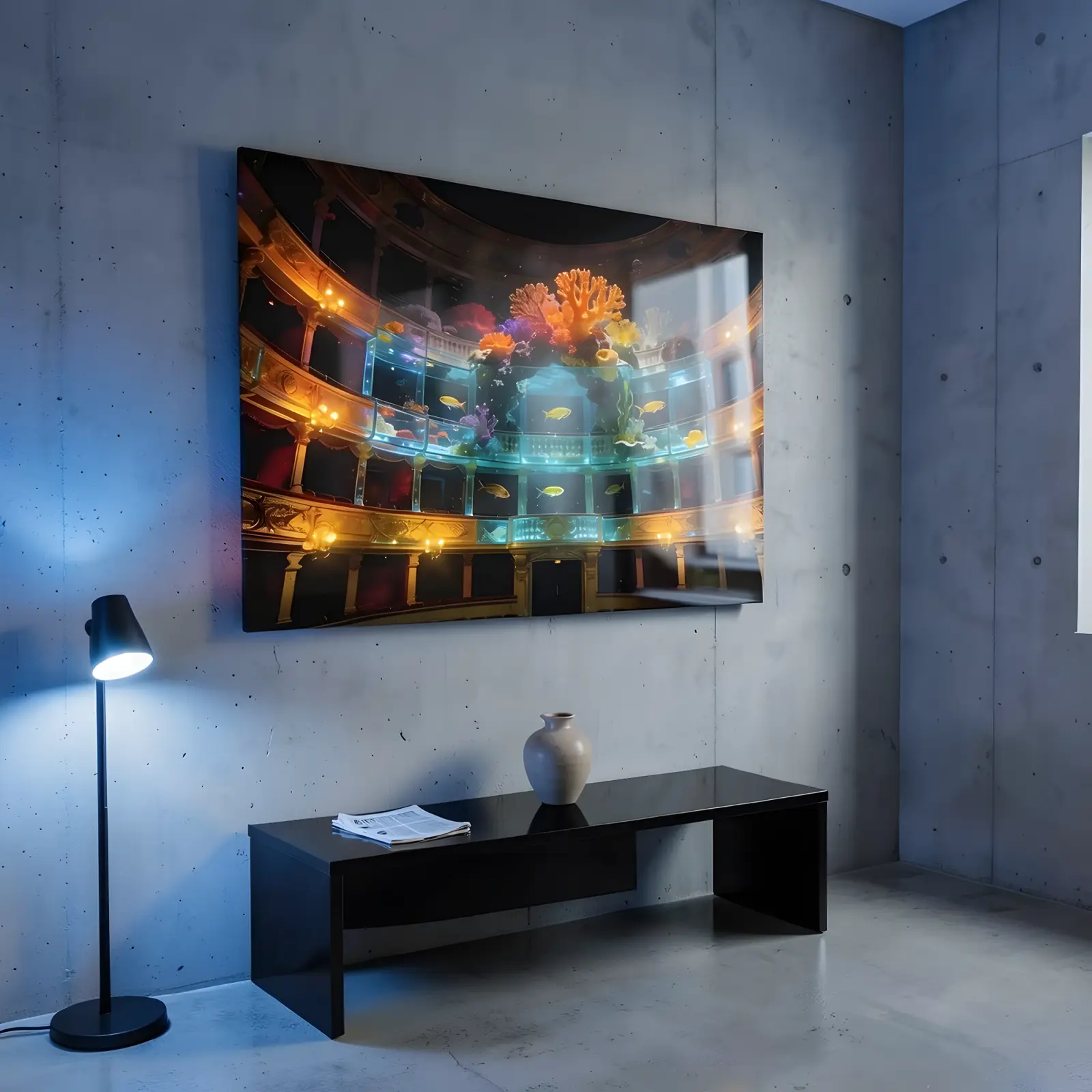 Opera House Coral Reef Surreal Underwater Glass Wall Art — 6