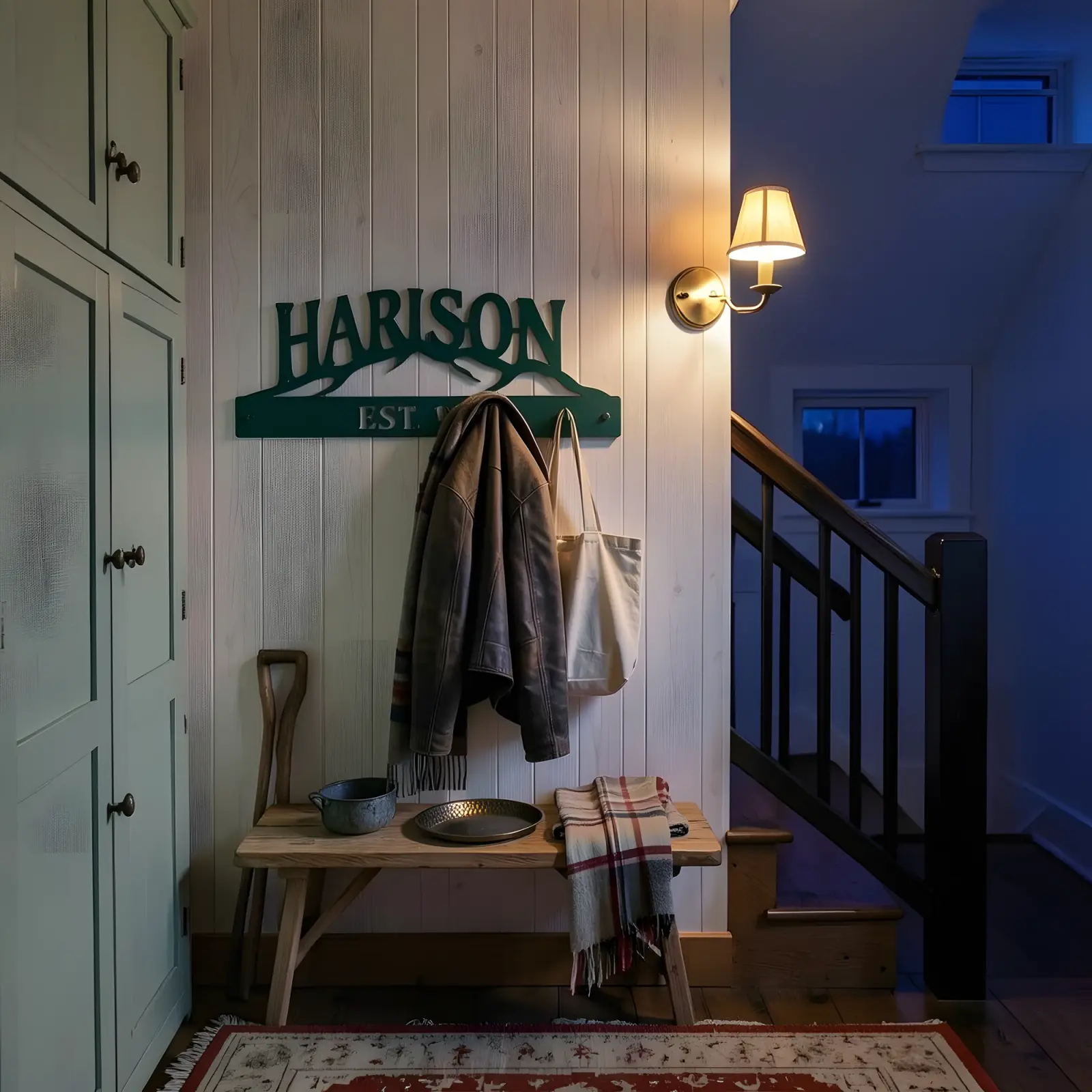 Personalized Mountain Metal Coat Rack Wall Art – Summit Heirloom, Entryway and Mudroom Decor — 5