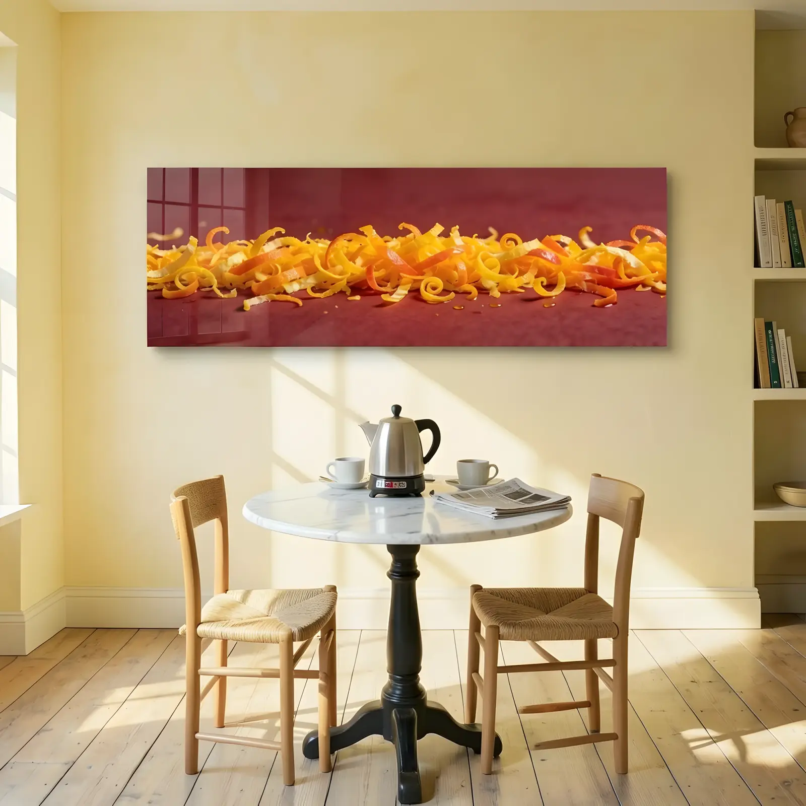 Orange Zest Glass Wall Art Crimson Kitchen Panel | Tempered Glass Print — 4