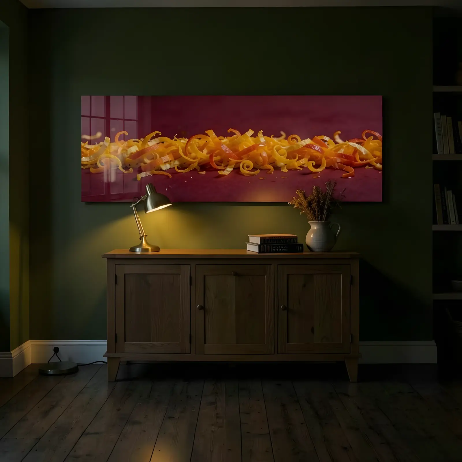 Orange Zest Glass Wall Art Crimson Kitchen Panel | Tempered Glass Print — 5