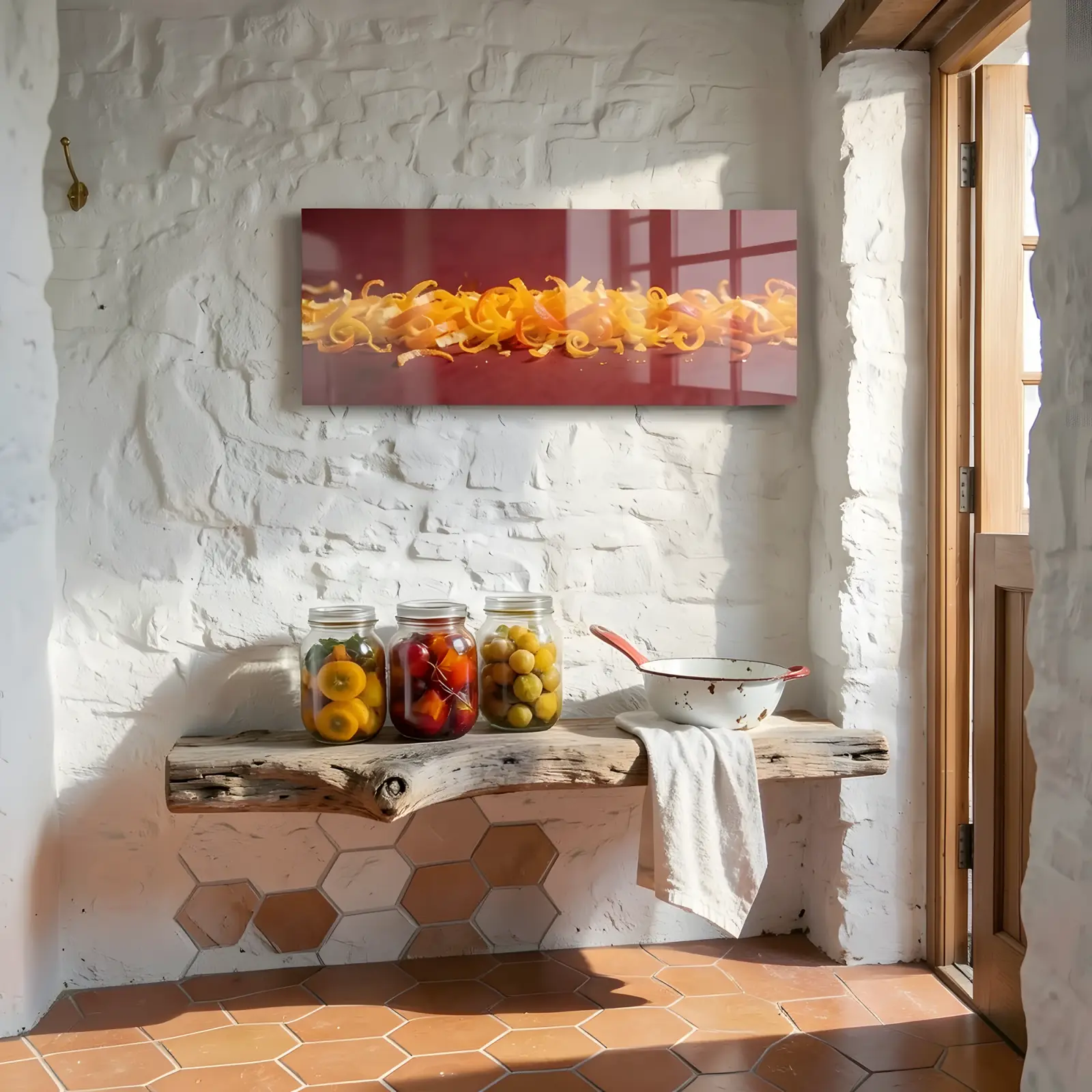 Orange Zest Glass Wall Art Crimson Kitchen Panel | Tempered Glass Print — 6