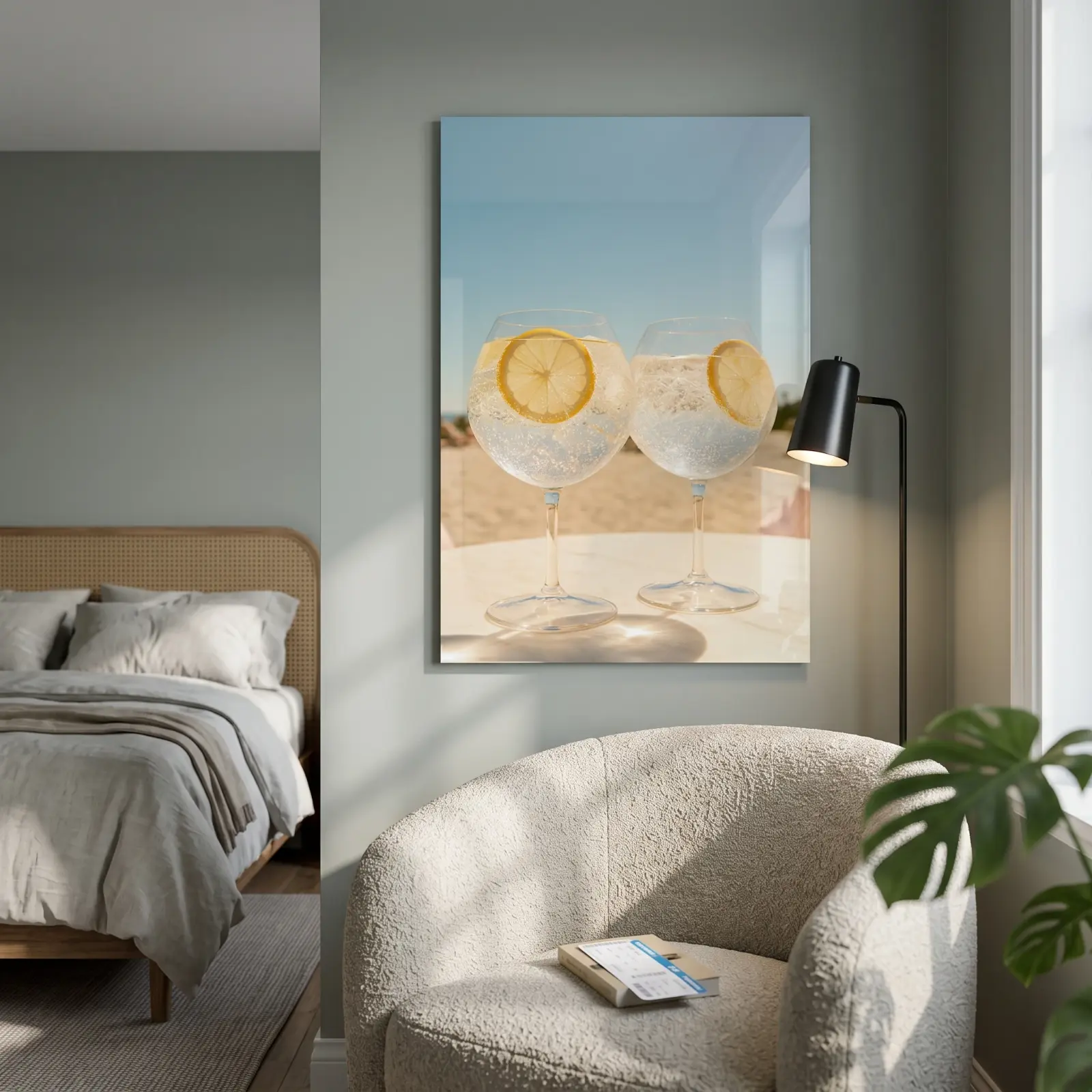 Gin and Tonic Beach Bar Photography | Glass Wall Art — 2
