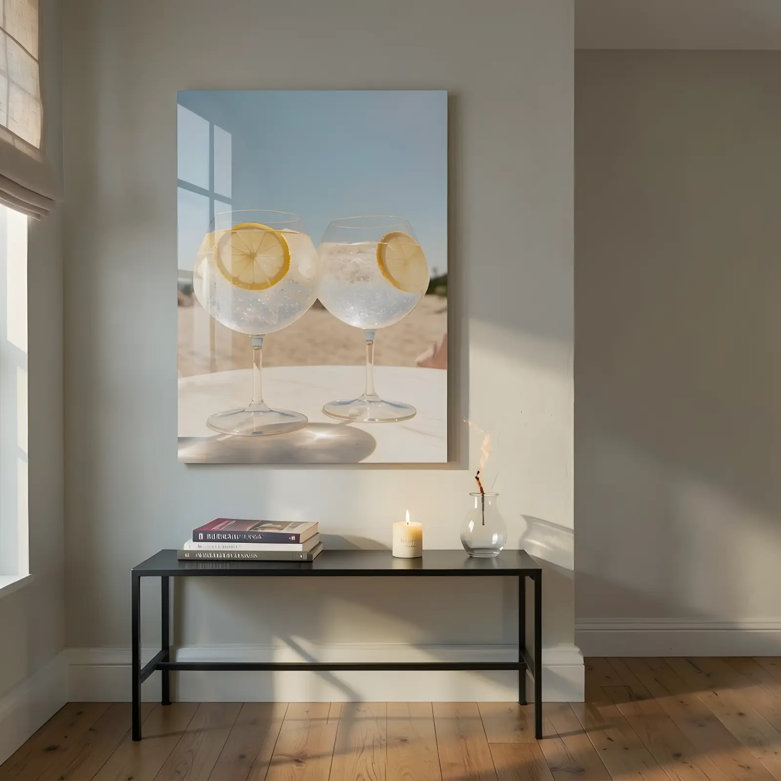 Gin and Tonic Beach Bar Photography | Glass Wall Art — 5
