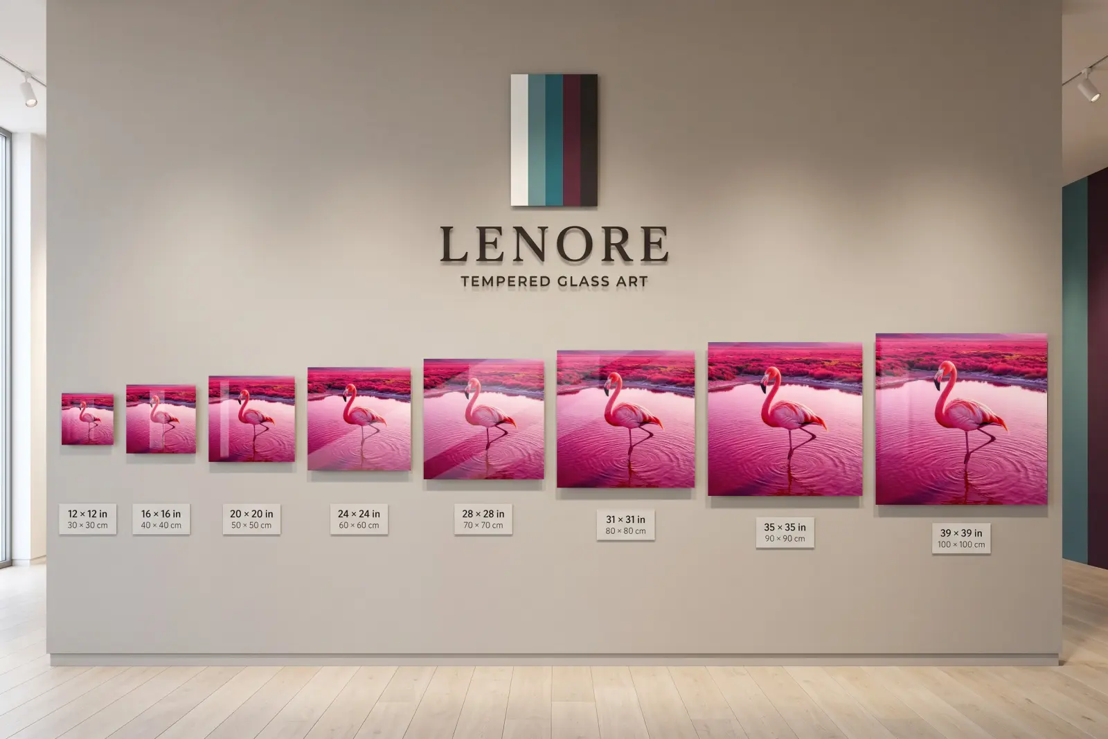Pink Flamingo Glass Wall Art Rose Lagoon Bird | Tempered Glass Print — 8