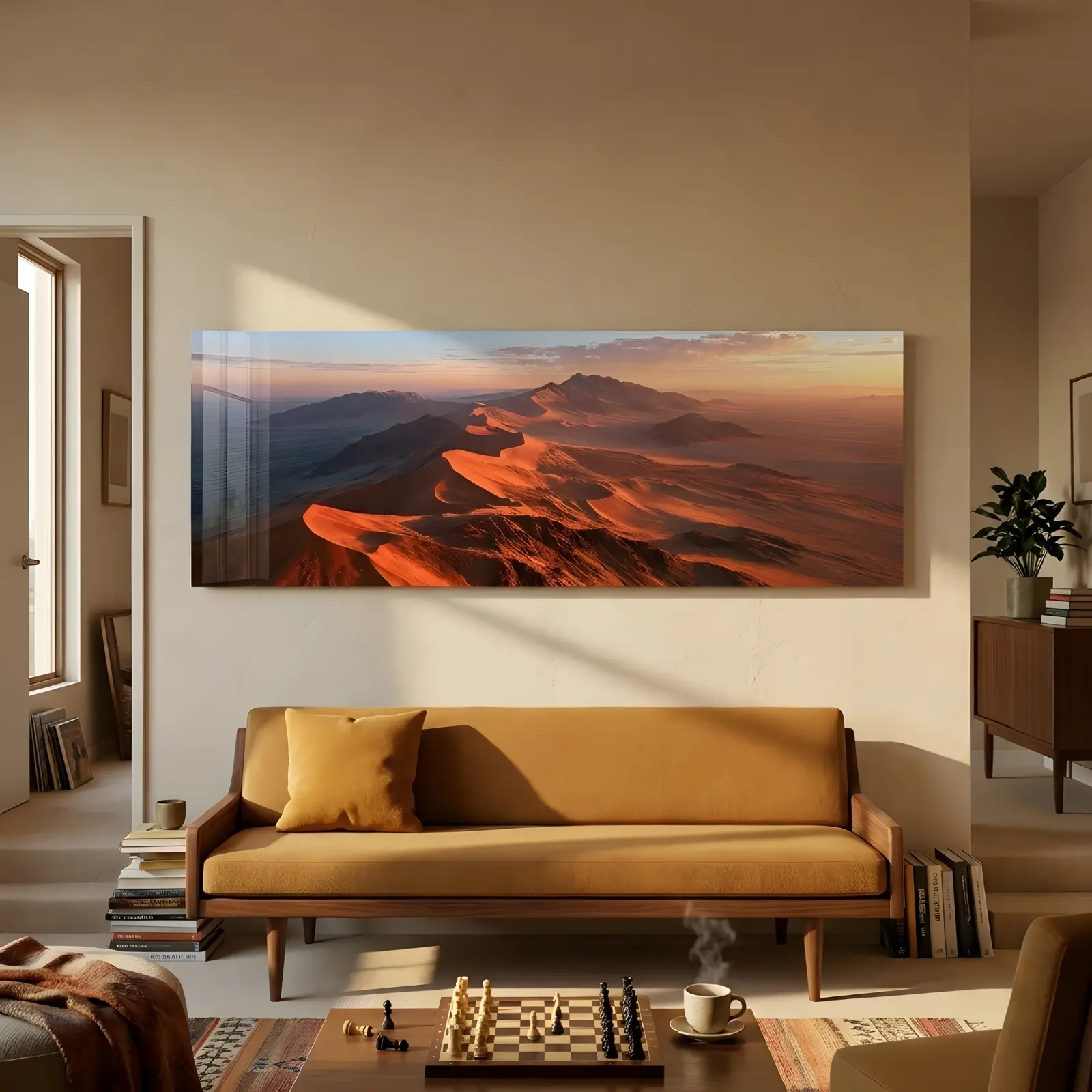 Desert Dune Wall Art Namib Sunrise Landscape | Glass Wall Art