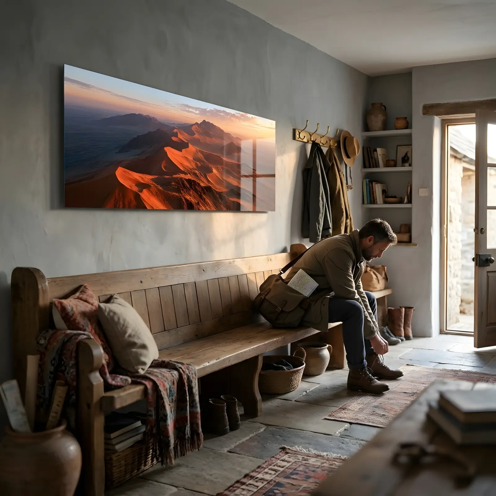 Desert Dune Wall Art Namib Sunrise Landscape | Glass Wall Art — 3