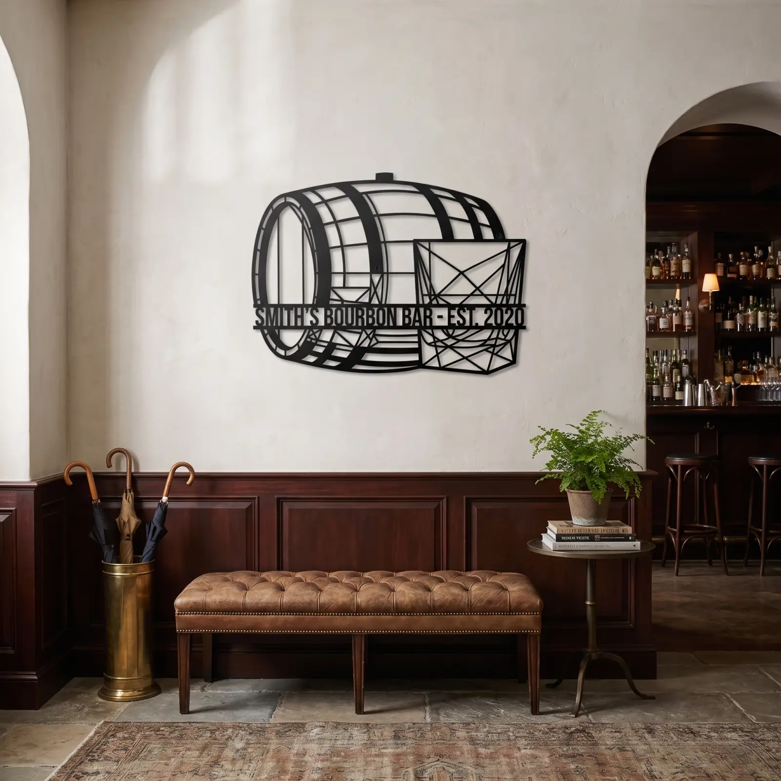 Custom Bourbon Bar Metal Sign – Personalized Whiskey Lounge Wall Art, Home Pub Decor — 5