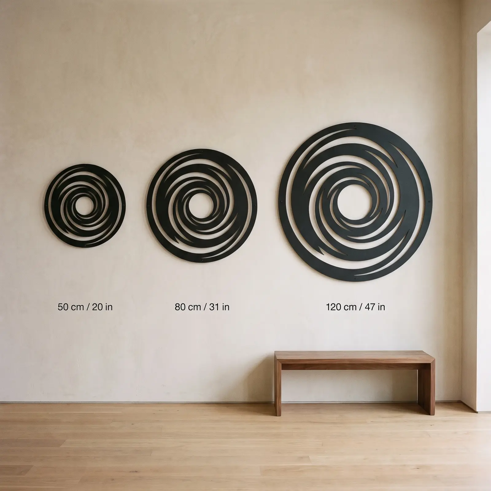 Crescent Moon Metal LED Wall Art – Lunar Coil, Modern Living Room Decor — 11