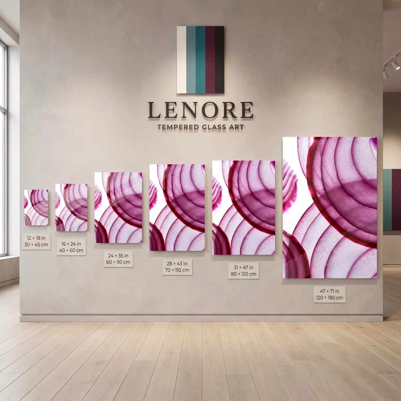 Red Onion Macro Kitchen Art Magenta Botanical | Glass Wall Art — 5
