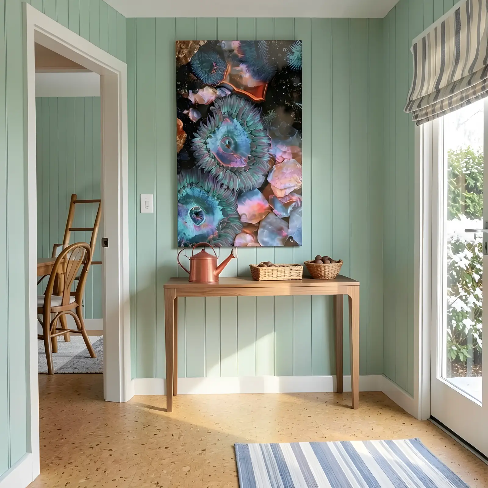 Sea Anemone Tide Pool Macro Ocean Glass Wall Art — 7