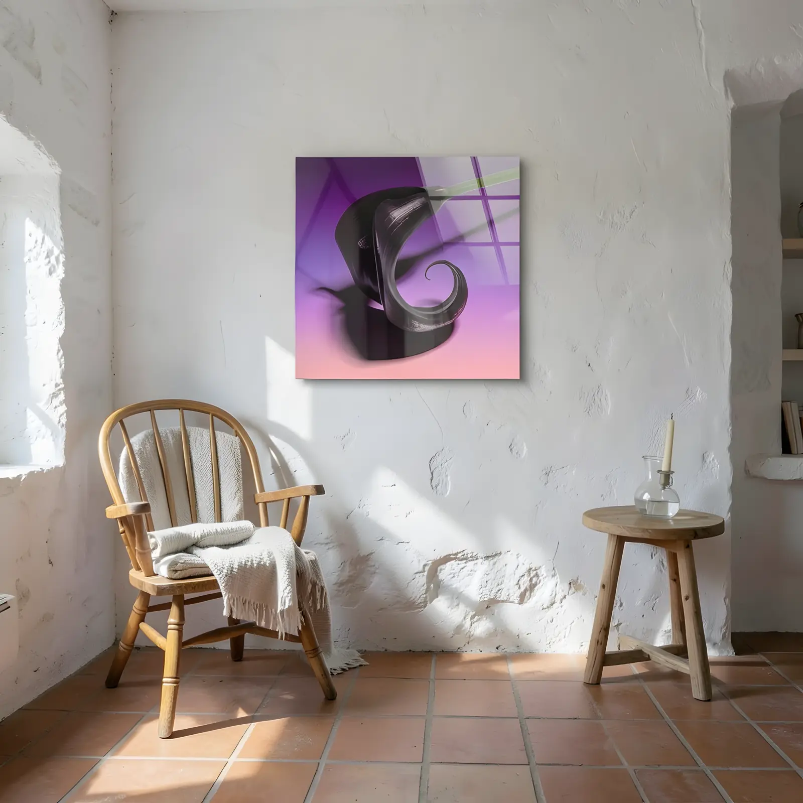 Black Calla Lily Wall Art Dark Floral Purple Bloom | Glass Wall Art — 5