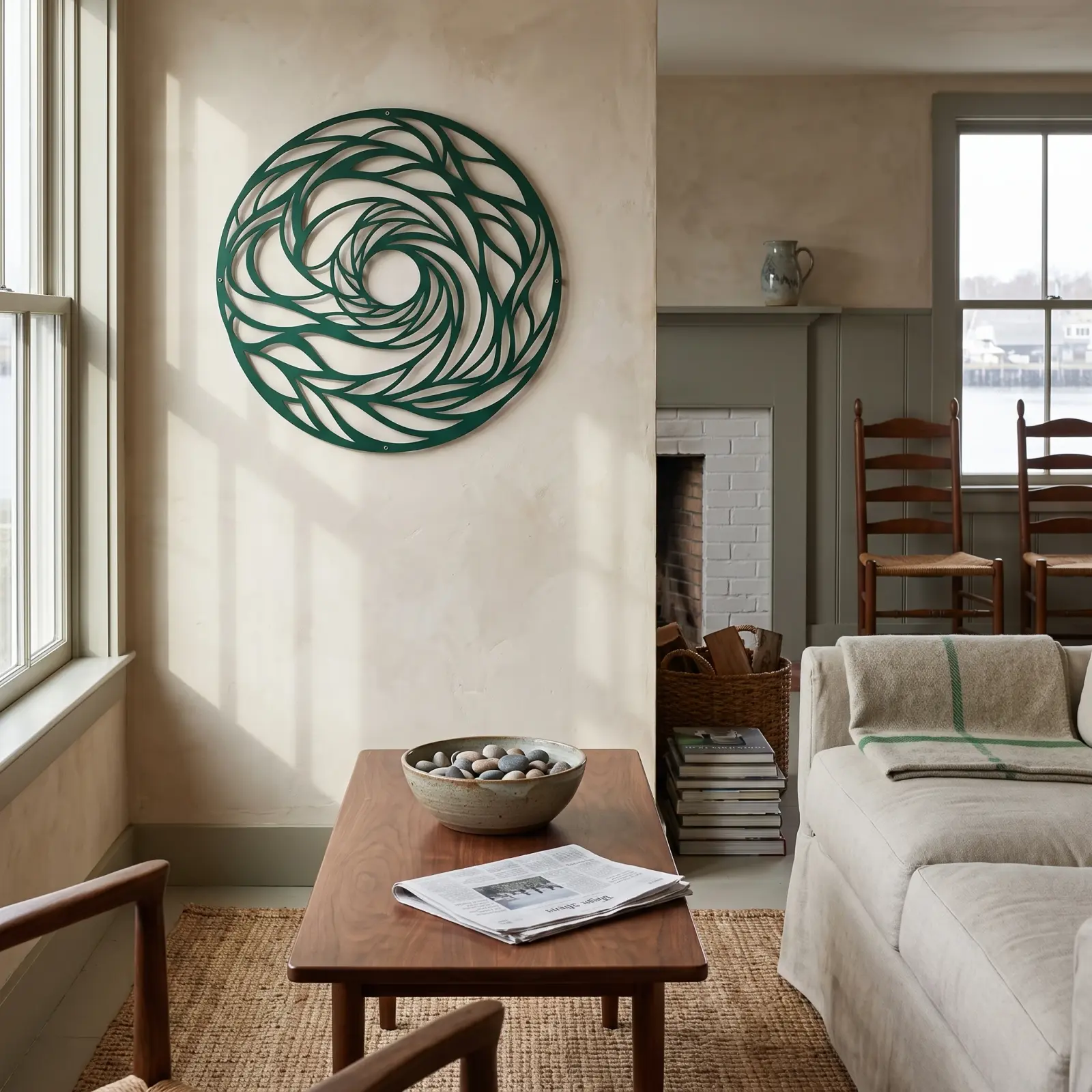 Spiral Mandala Metal Wall Art Round Circle Decor – Still Current, Living Room Centerpiece