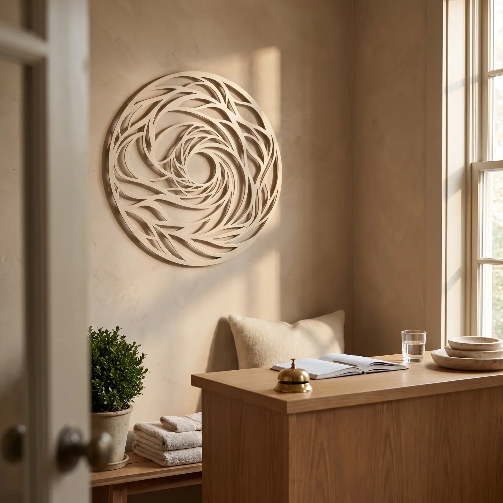 Spiral Mandala Metal Wall Art Round Circle Decor – Still Current, Living Room Centerpiece — 3