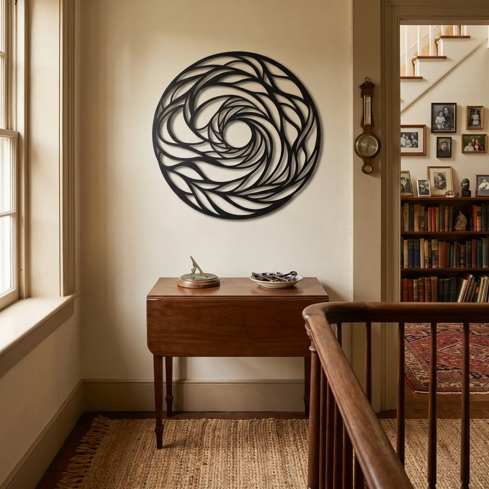 Spiral Mandala Metal Wall Art Round Circle Decor – Still Current, Living Room Centerpiece — 4