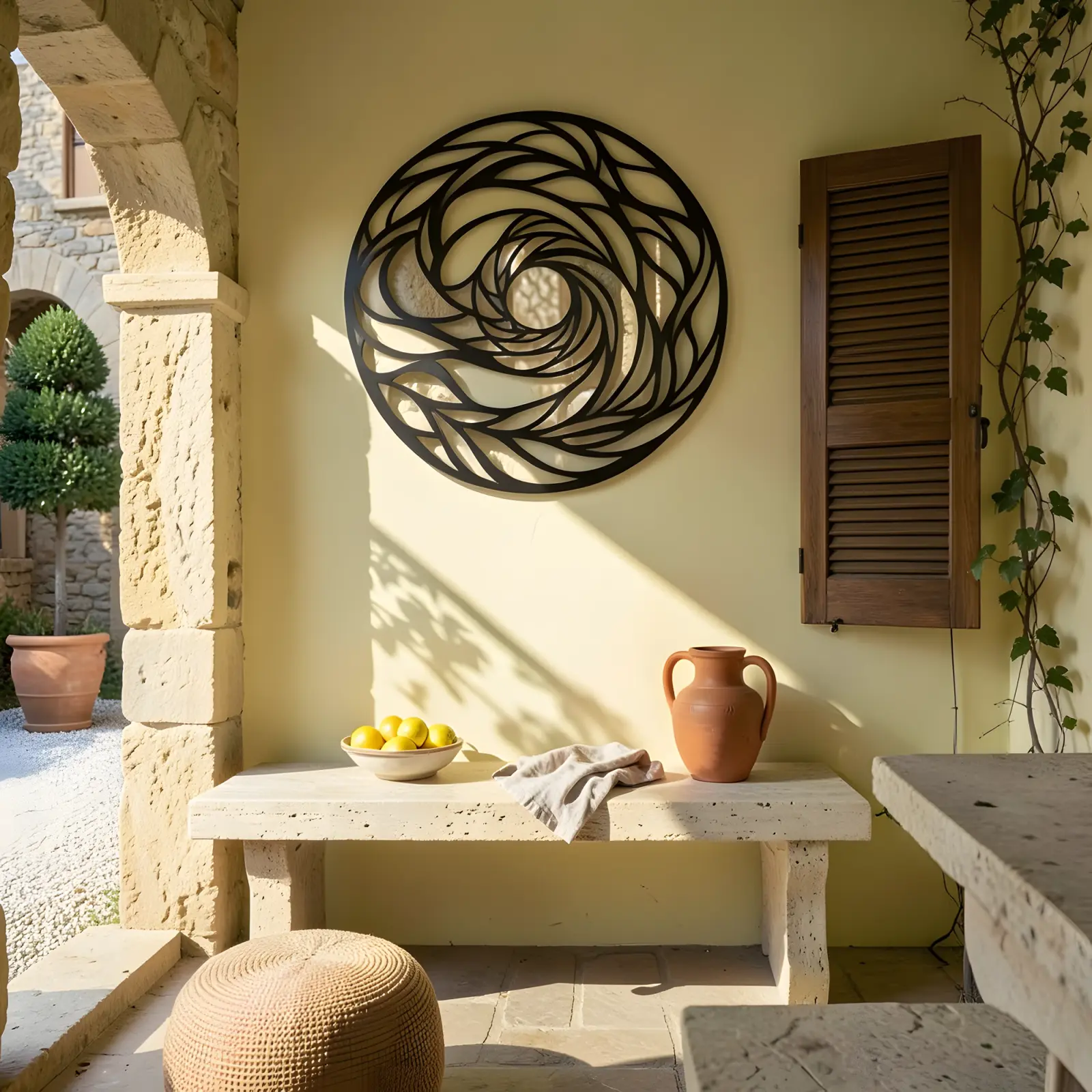 Spiral Mandala Metal Wall Art Round Circle Decor – Still Current, Living Room Centerpiece — 6