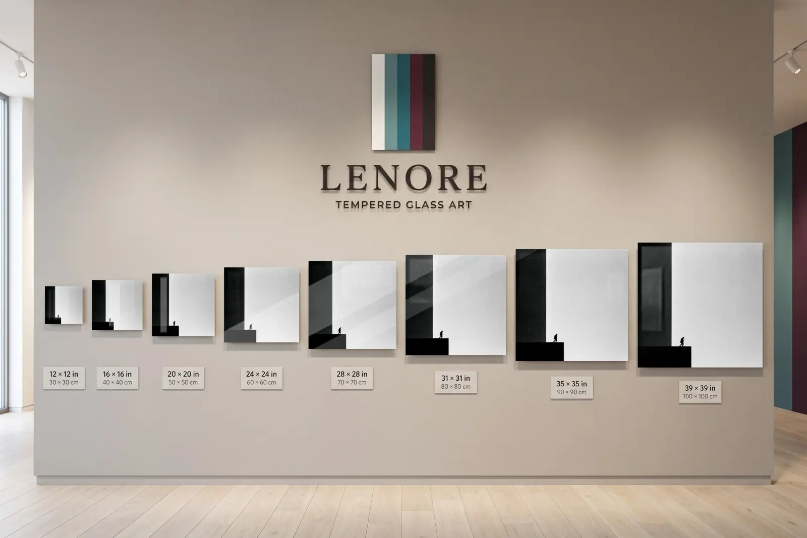Minimalist Silhouette Lone Walker Monochrome | Glass Wall Art — 7