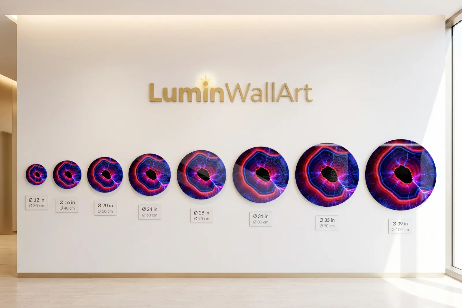 Electric Agate Geode Circular Cosmic Abstract | Glass Wall Art — 8