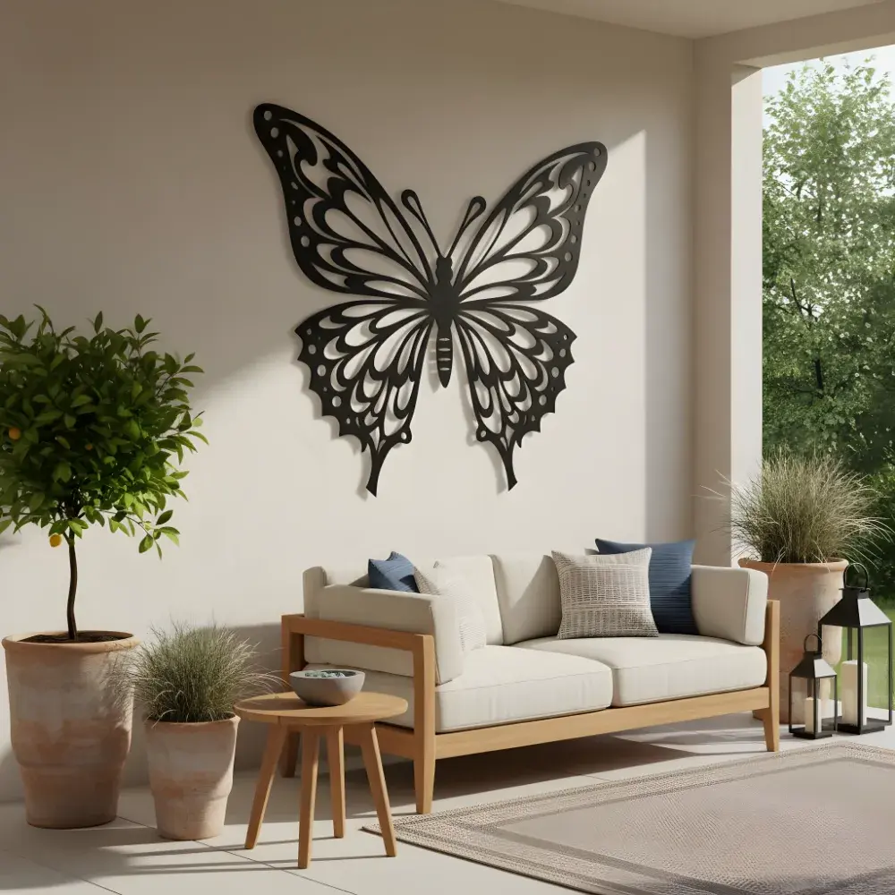 Monarch Butterfly Metal Wall Art – Graceful Wing Decor, Nature Lover Gift — 3