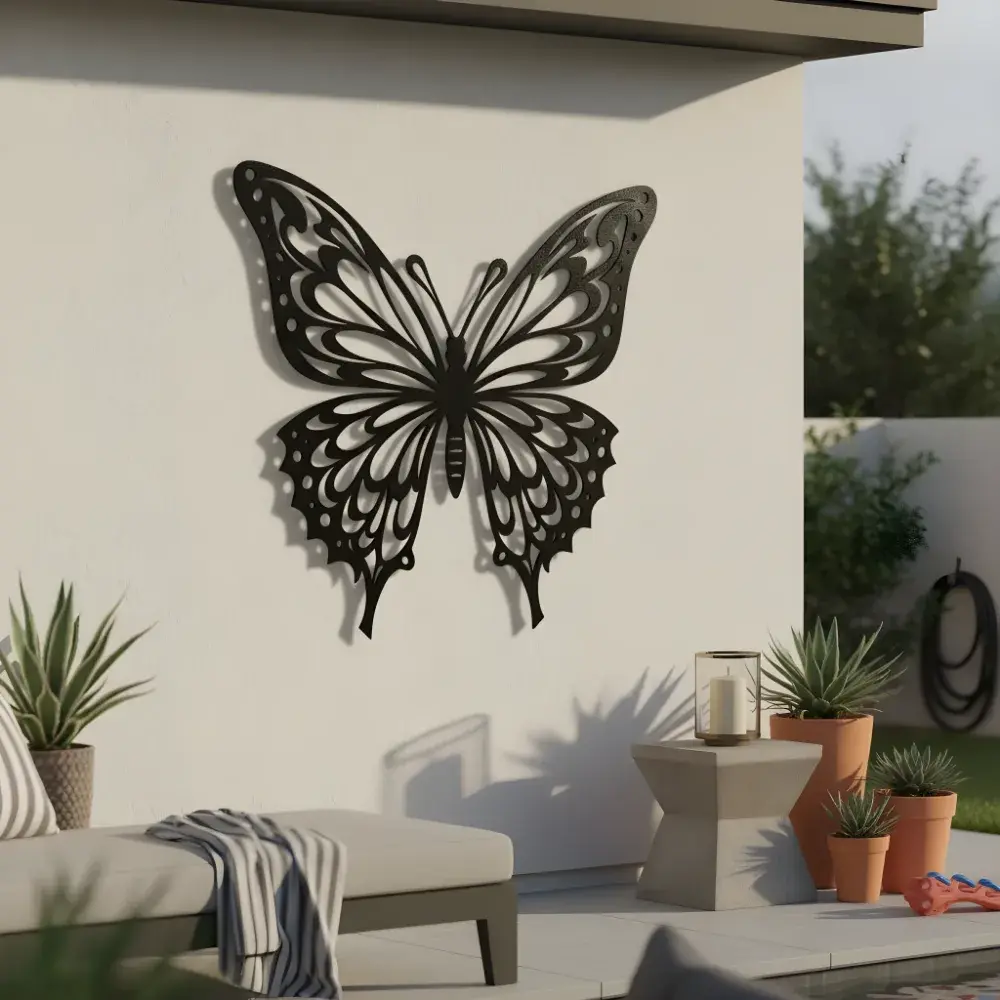 Monarch Butterfly Metal Wall Art – Graceful Wing Decor, Nature Lover Gift — 5