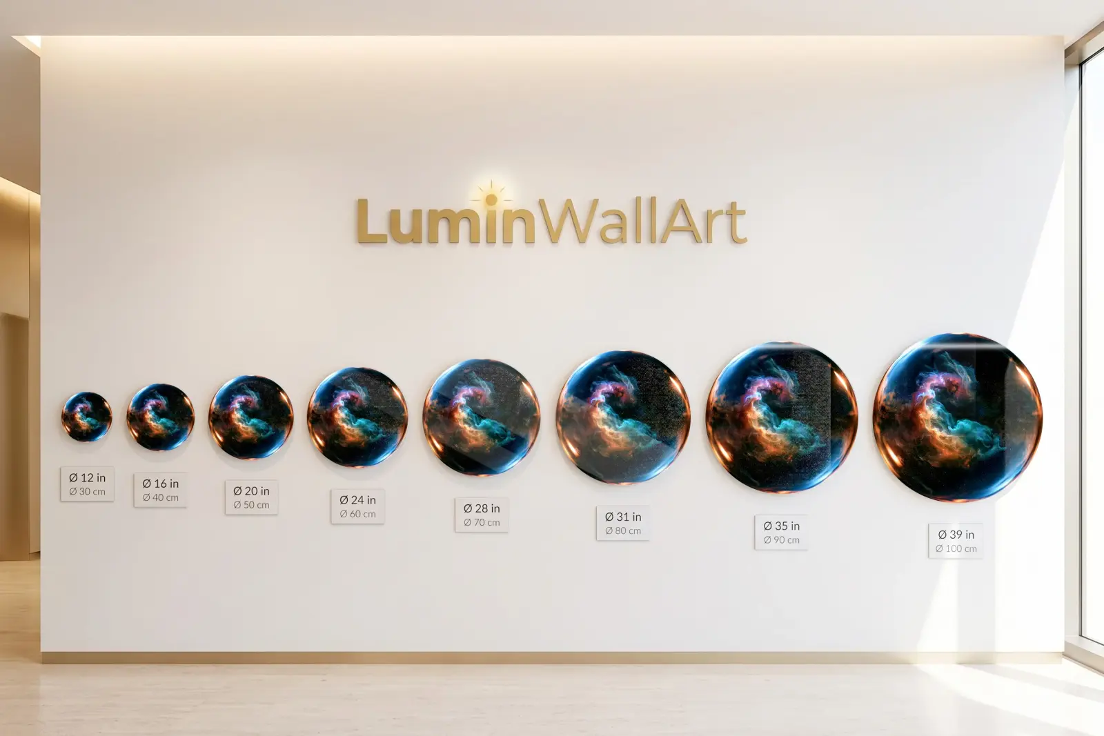 Nebula Glass Wall Art Round Cosmic Space Tempered Glass Print — 8