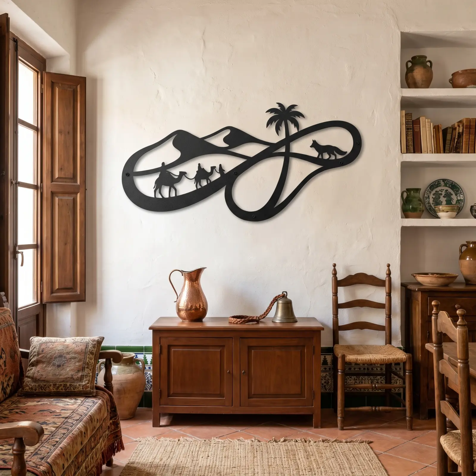Desert Caravan Camel Metal Wall Art – Nomad Horizon, Dining Room and Living Room Decor — 4