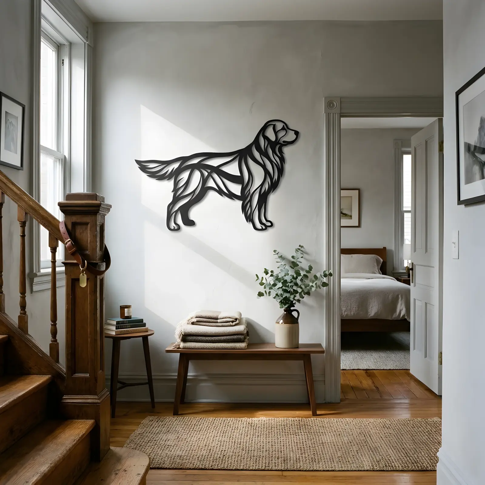 Golden Retriever Metal Wall Art Dog Silhouette – Hearth Hound, Living Room Decor — 4