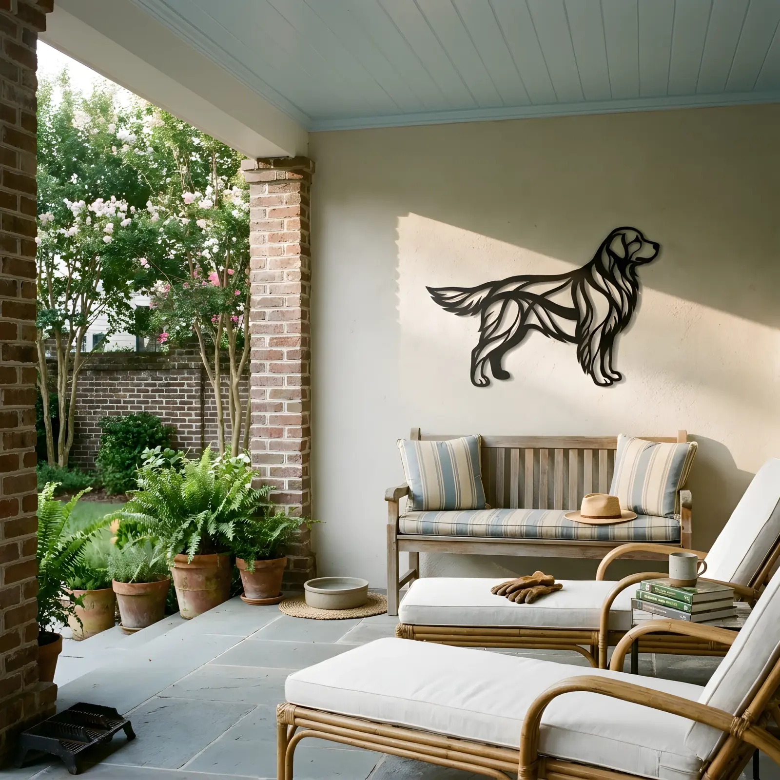 Golden Retriever Metal Wall Art Dog Silhouette – Hearth Hound, Living Room Decor — 6