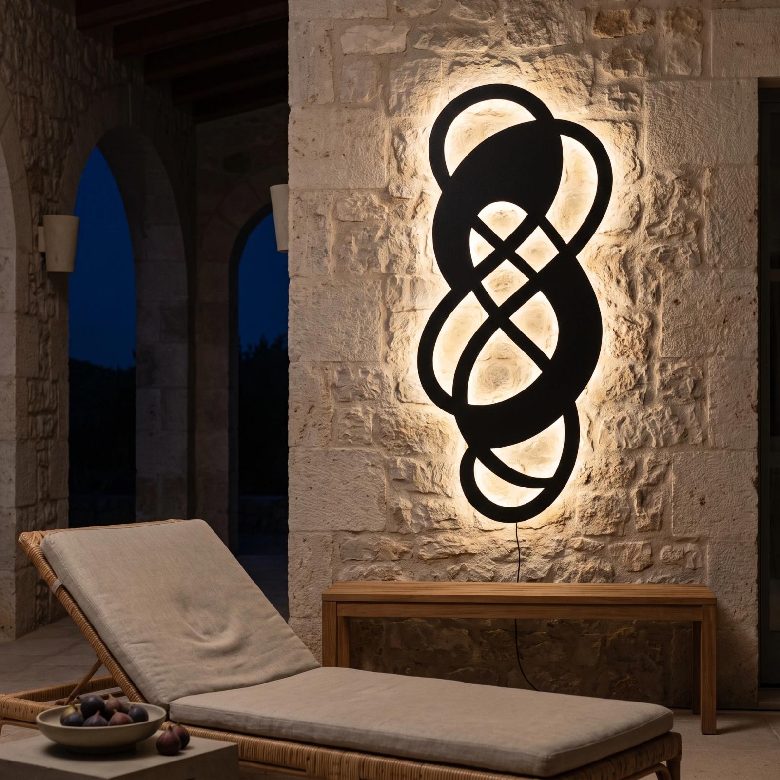 Abstract Coil Metal LED Wall Art – Endless Coil, Modern Living Room Decor