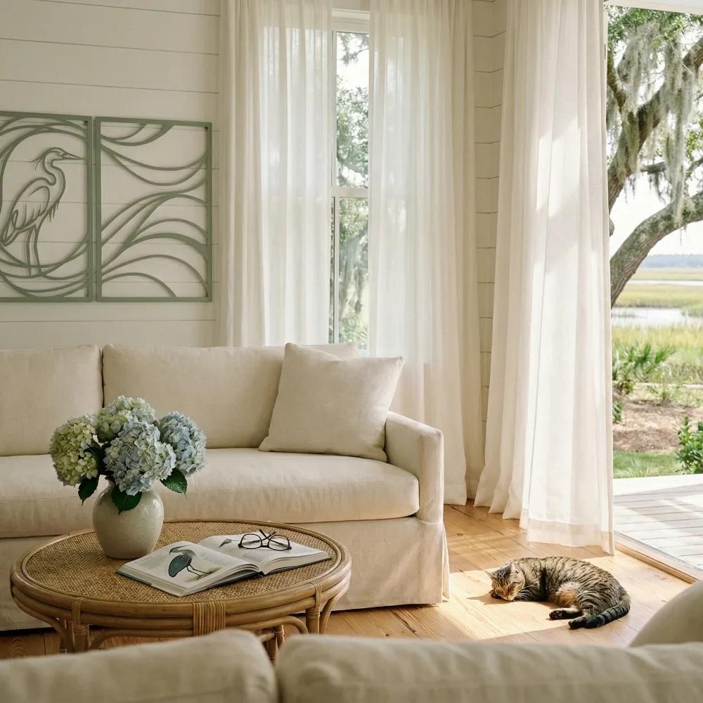 Heron Metal Wall Art – Coastal Line Art Diptych, Lake House Decor — 8