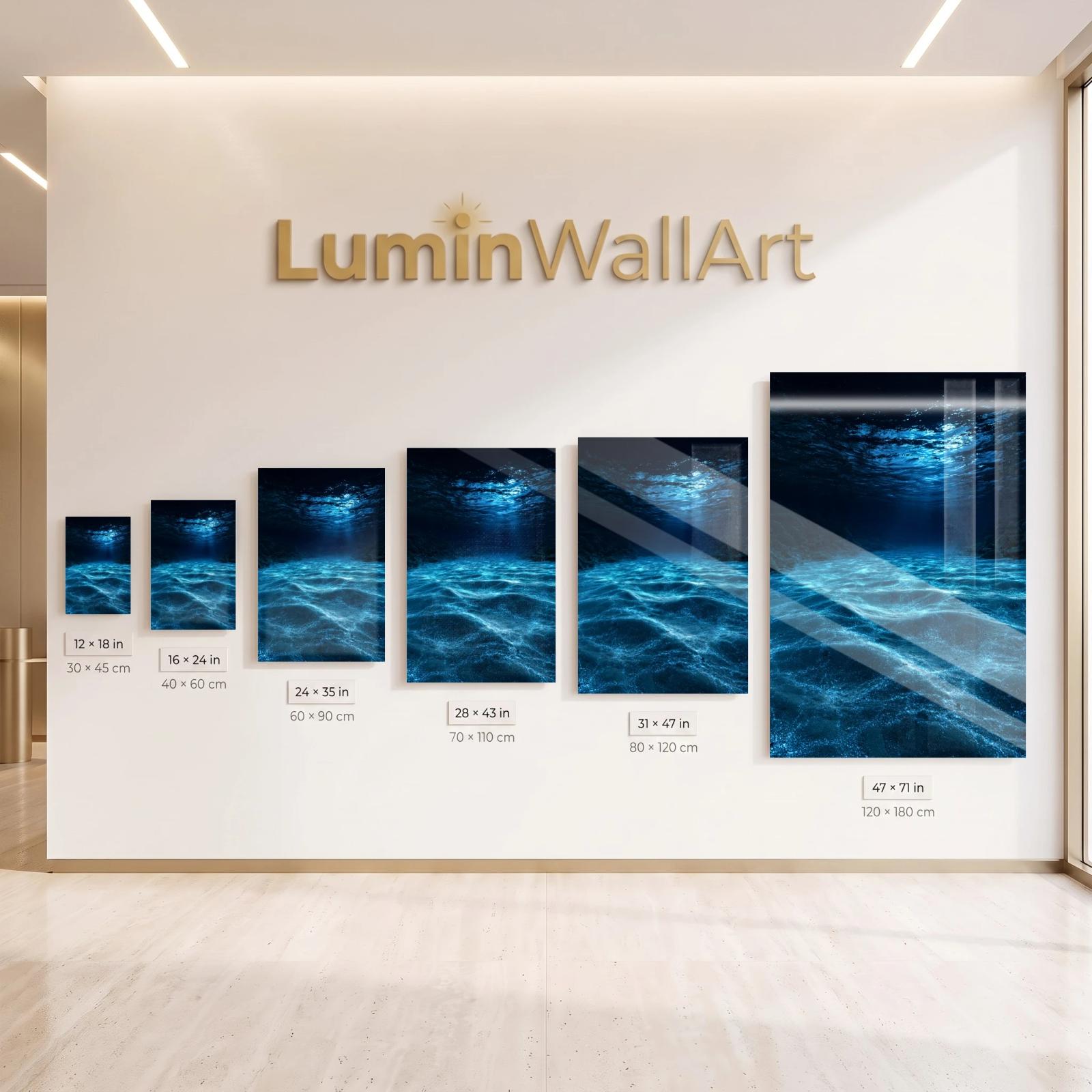 Underwater Ocean Glass Wall Art Deep Sea Seabed Ripple | Tempered Glass Print — 8
