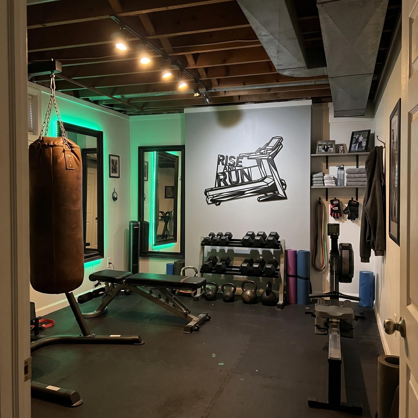 Rise and Run Metal Treadmill Wall Art – Home Gym Decor, Runner Motivation — 6