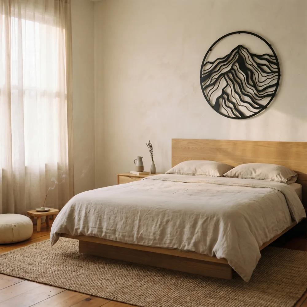 Mountain Metal Wall Art – Topo Peak, Rustic Cabin Decor — 8
