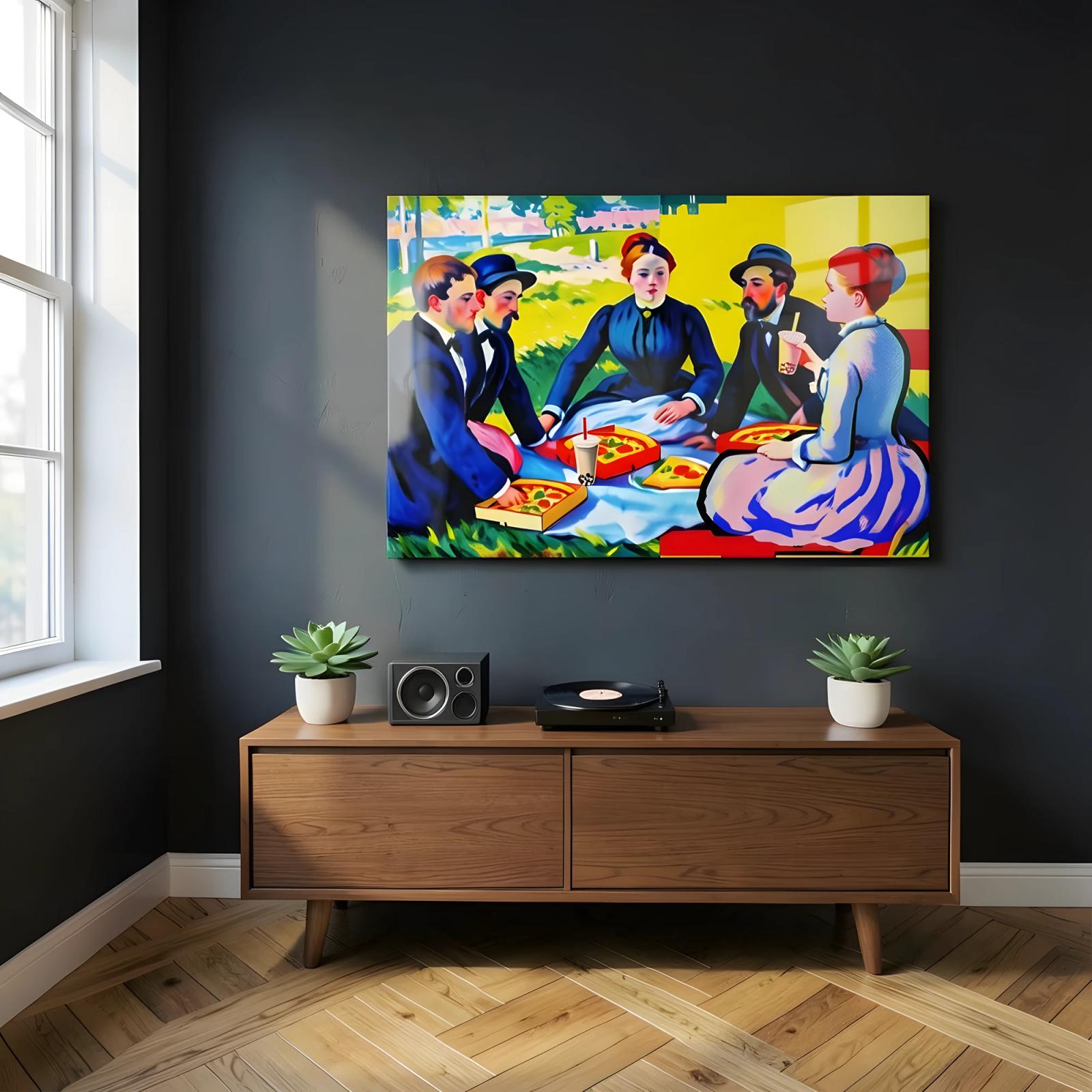 Victorian Picnic Pop Art Playful Portrait | Glass Wall Art — 6