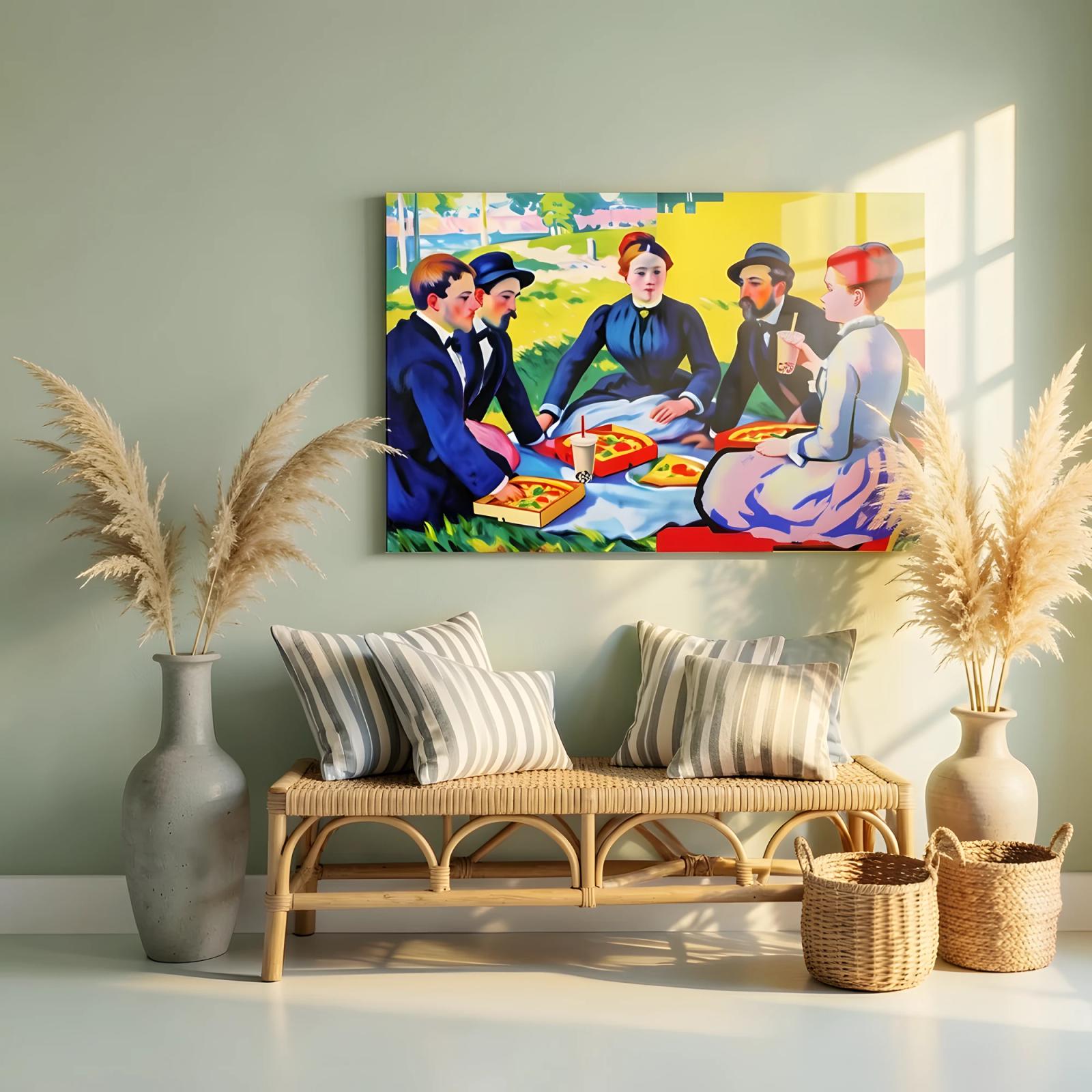 Victorian Picnic Pop Art Playful Portrait | Glass Wall Art — 7