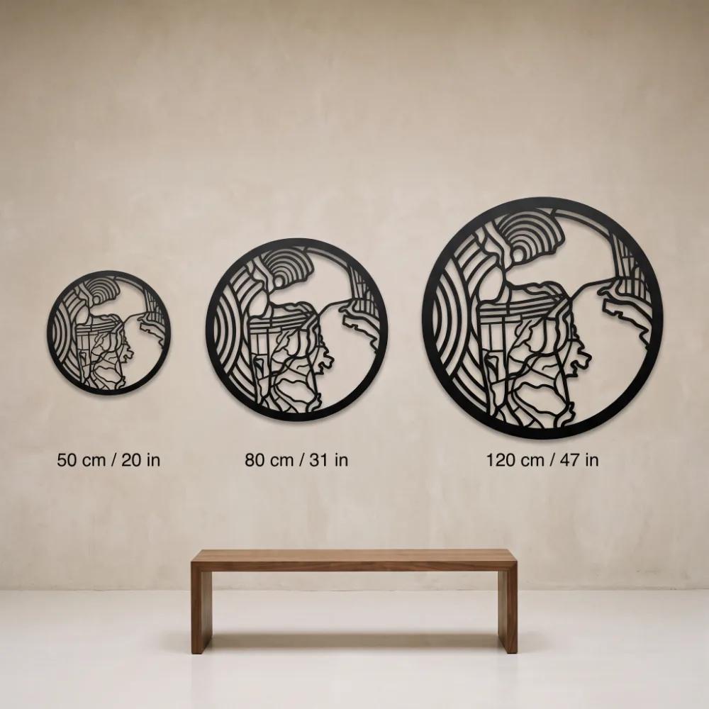 Abstract Face Metal LED Wall Art – Inner Meridian, Modern Living Room Decor — 11