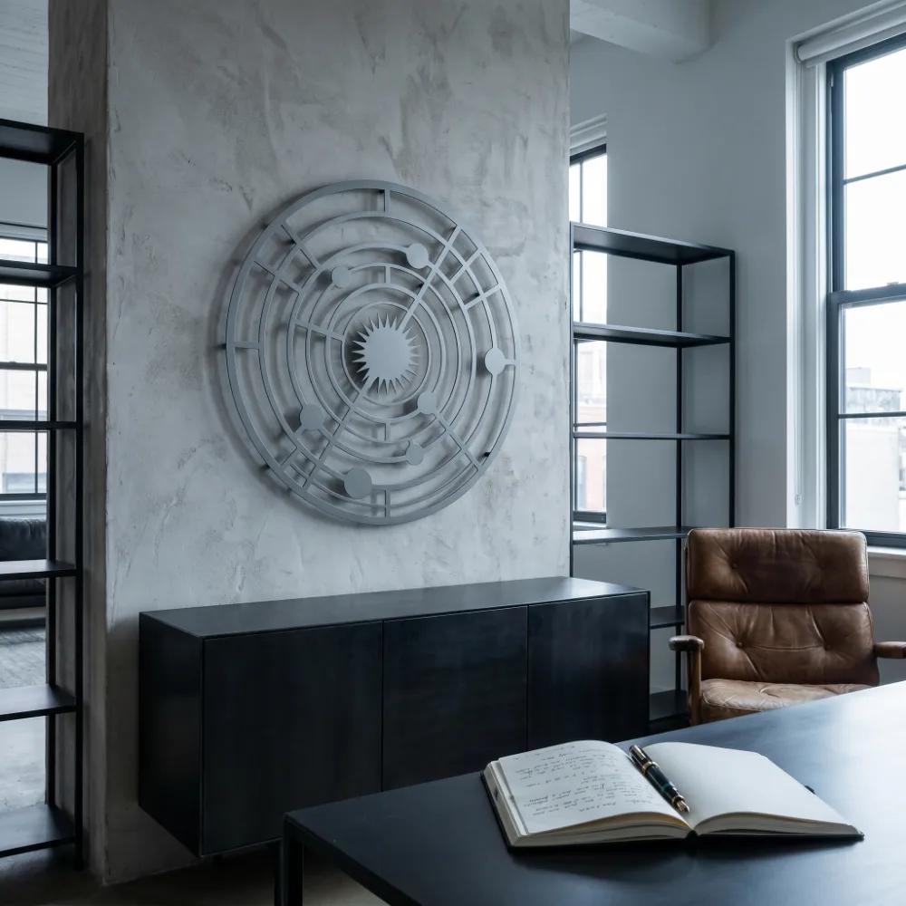 Solar System Metal Wall Art – Celestial Orbit, Home Office Decor — 4