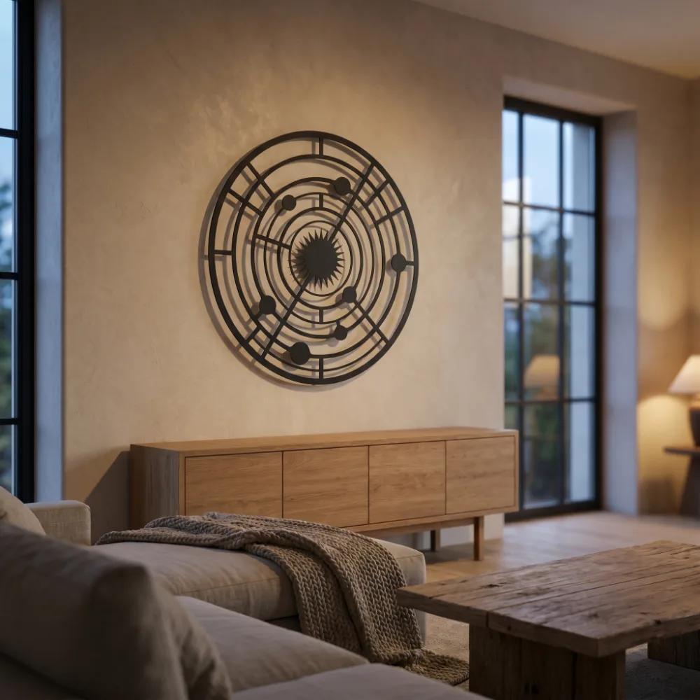 Solar System Metal Wall Art – Celestial Orbit, Home Office Decor — 6