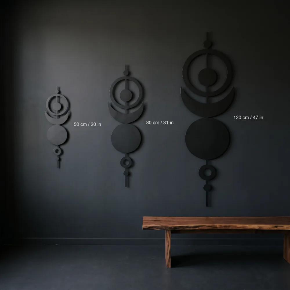 Minimalist Moon Phases Metal Wall Art – Celestial Alignment, Boho Bedroom Decor — 11