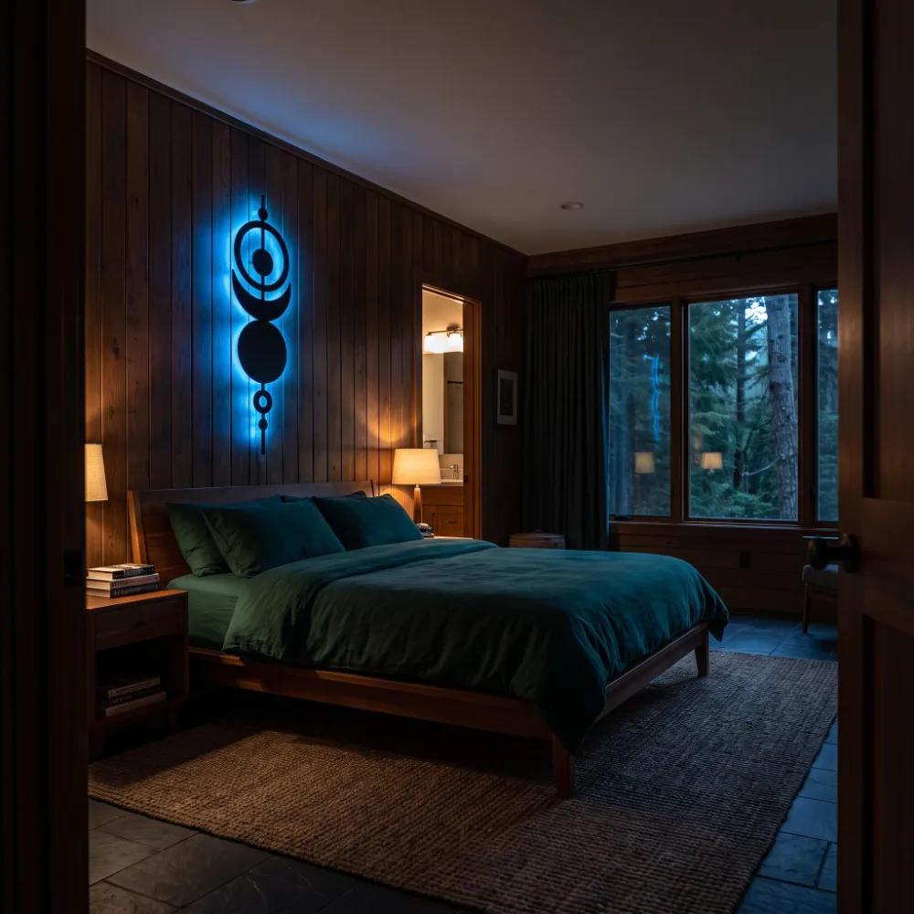 Minimalist Moon Phases Metal Wall Art – Celestial Alignment, Boho Bedroom Decor — 3