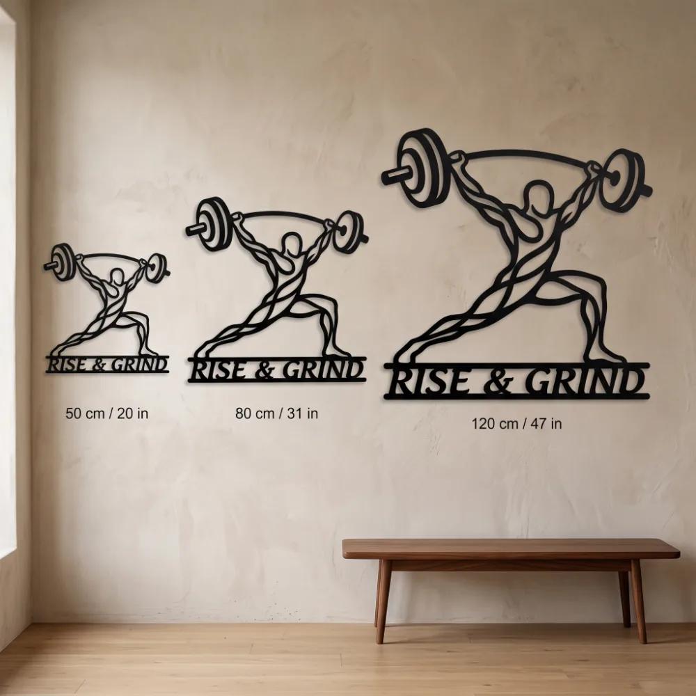 Custom Weightlifter Metal Wall Art – Power Stance Silhouette, Home Gym Decor — 10