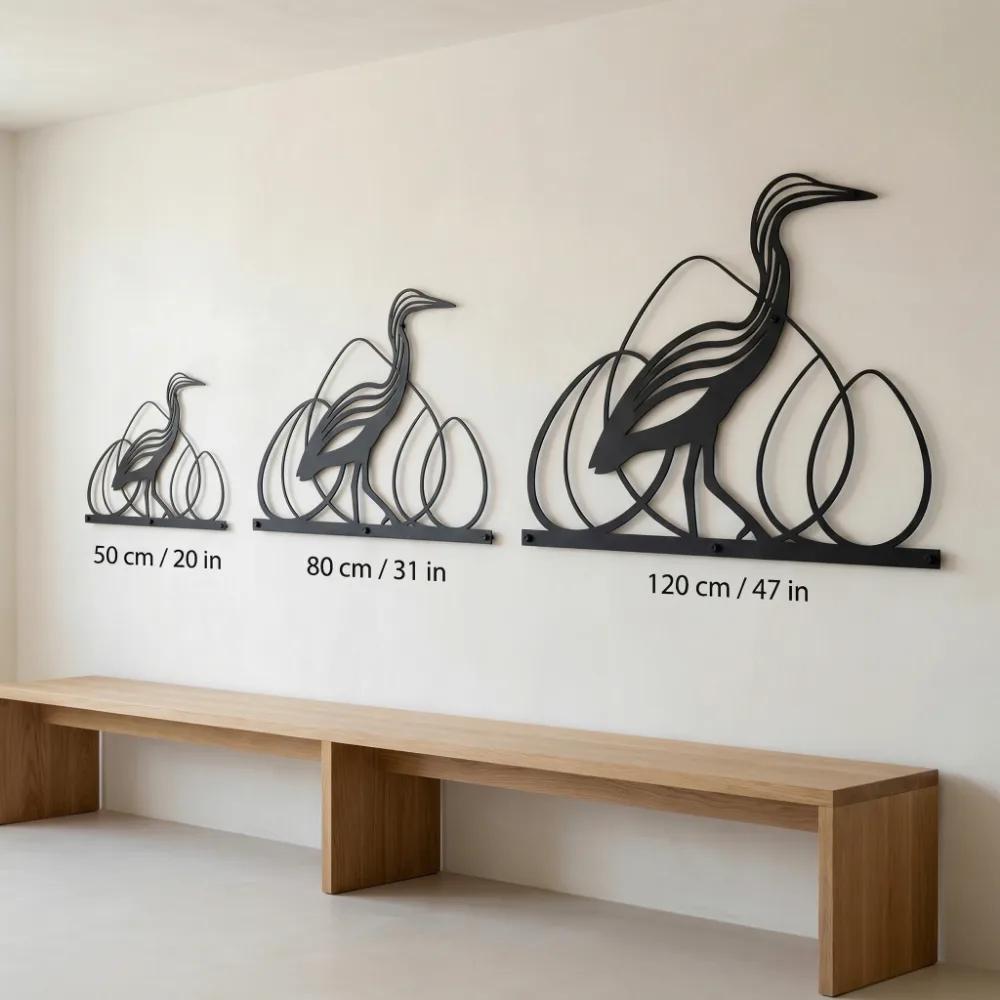 Elegant Heron Metal Wall Art – Graceful Shorebird Silhouette, Coastal Home Decor — 11