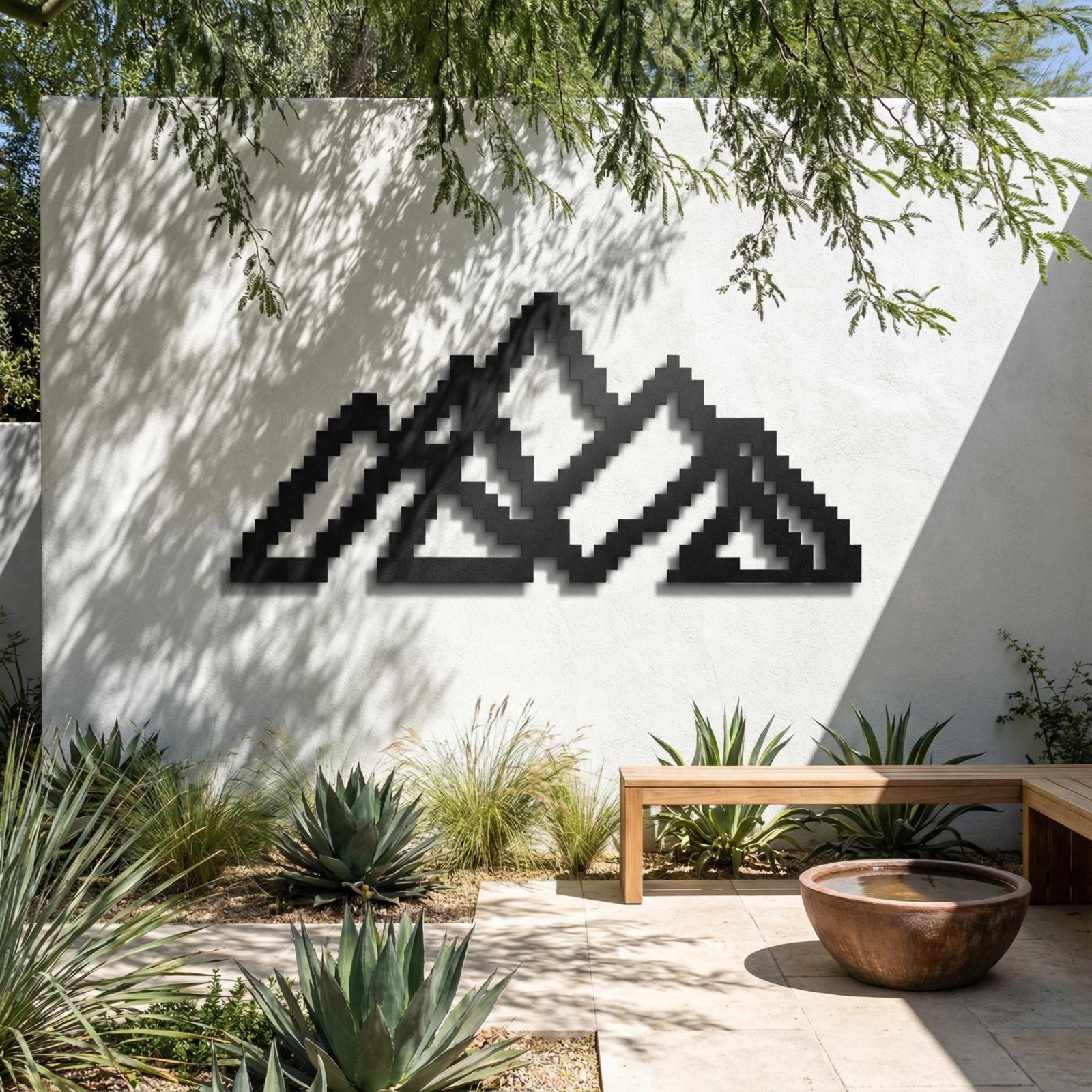 Minimalist Geometric Metal Wall Art – Solid Rectangle, Modern Living Room Decor — 7