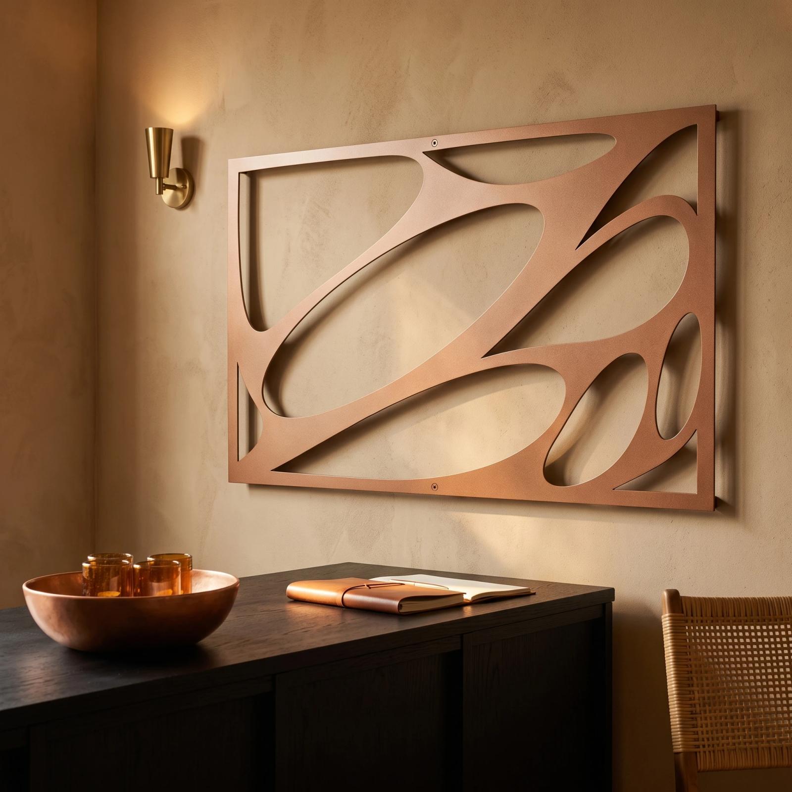 Abstract Sail Metal Wall Art – Windward Drift, Modern Living Room Decor — 3
