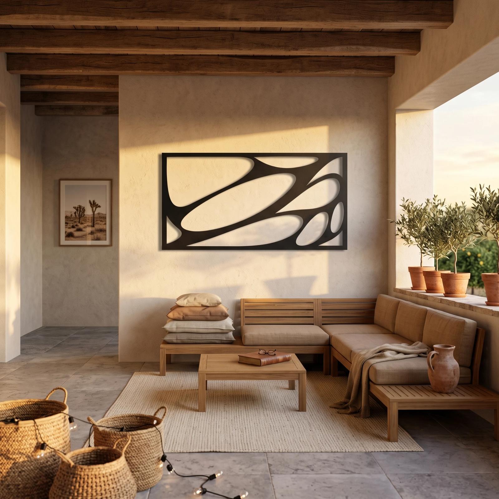 Abstract Sail Metal Wall Art – Windward Drift, Modern Living Room Decor — 6