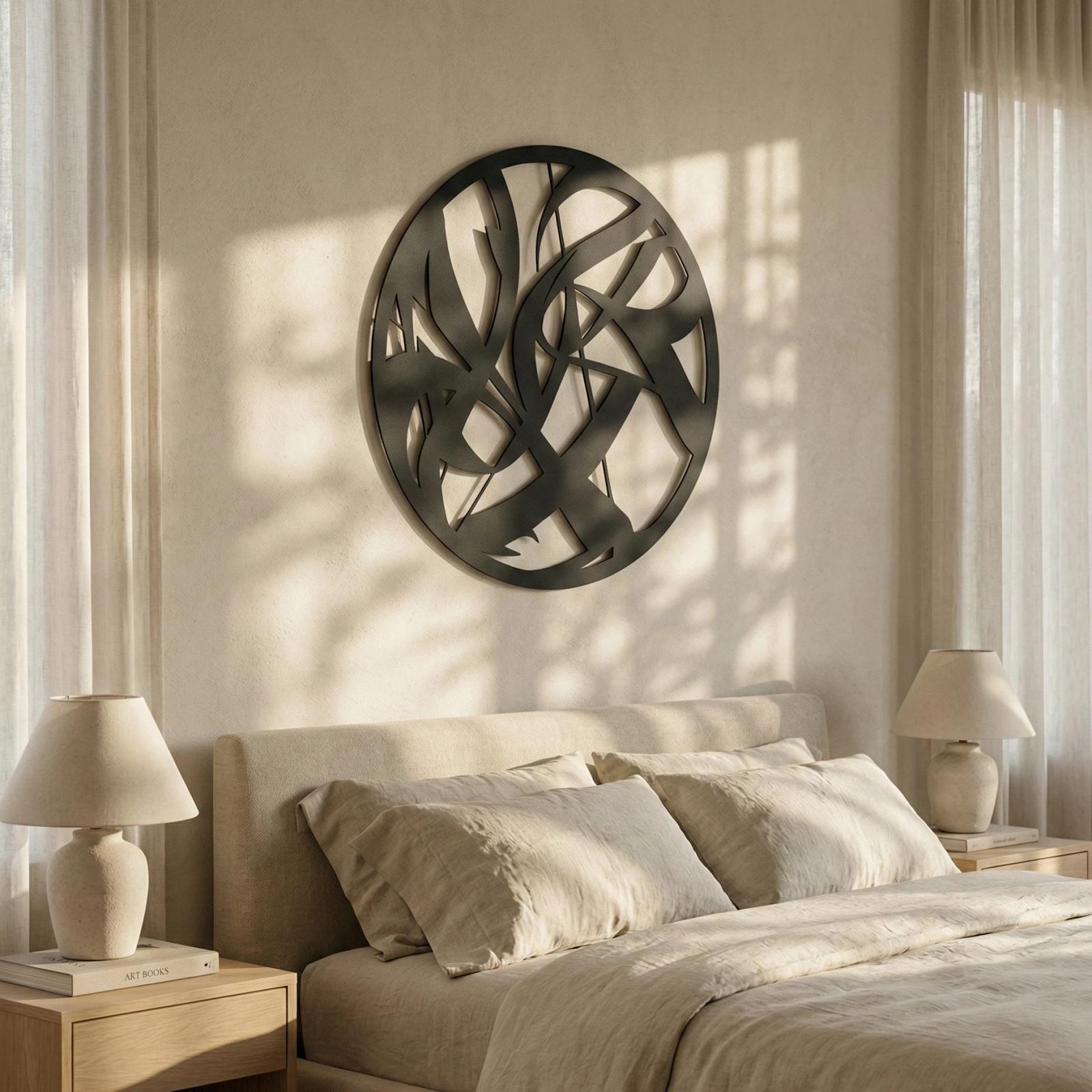 Geometric Square Metal Wall Art – The Monolith Square, Modern Living Room Decor. — 2